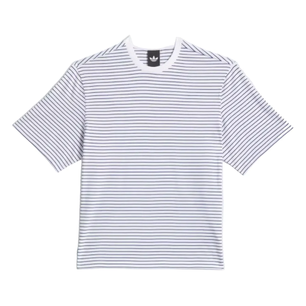 Adidas Yarn Dye White/Dark Blue T-Shirt