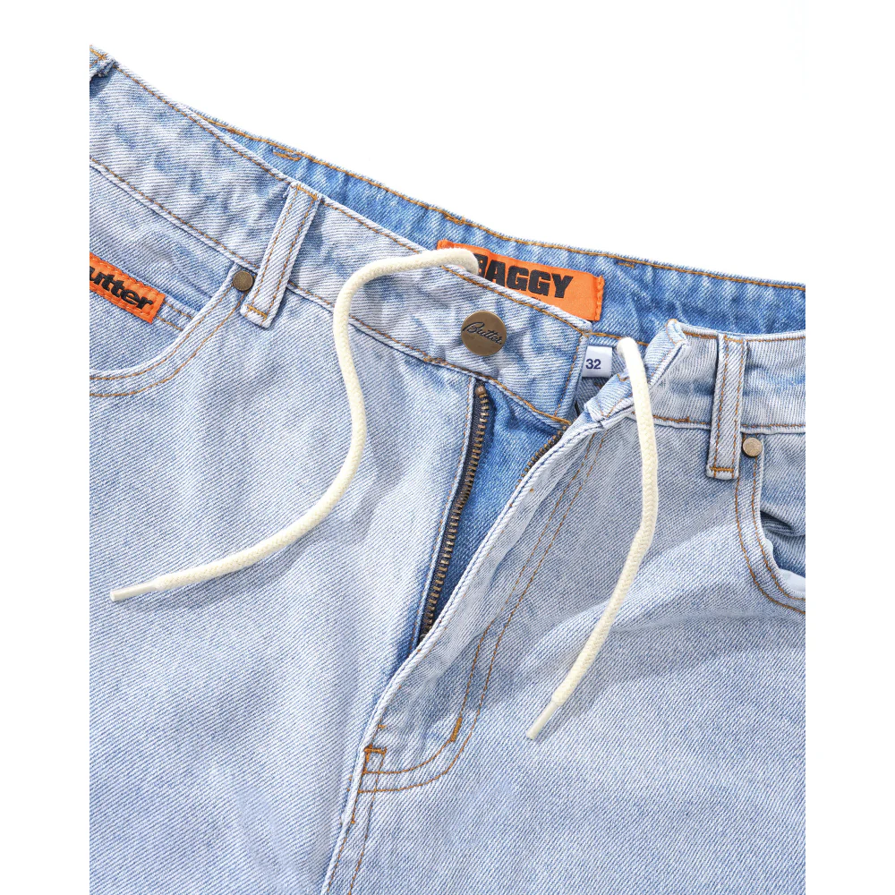 Butter Goods Baggy Denim Jeans Light Blue - Image 3
