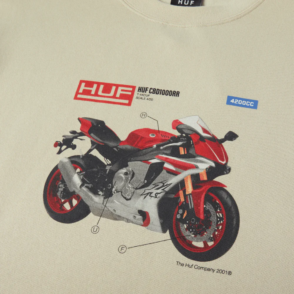 Huf 420 CC Crewneck Stone - Image 2