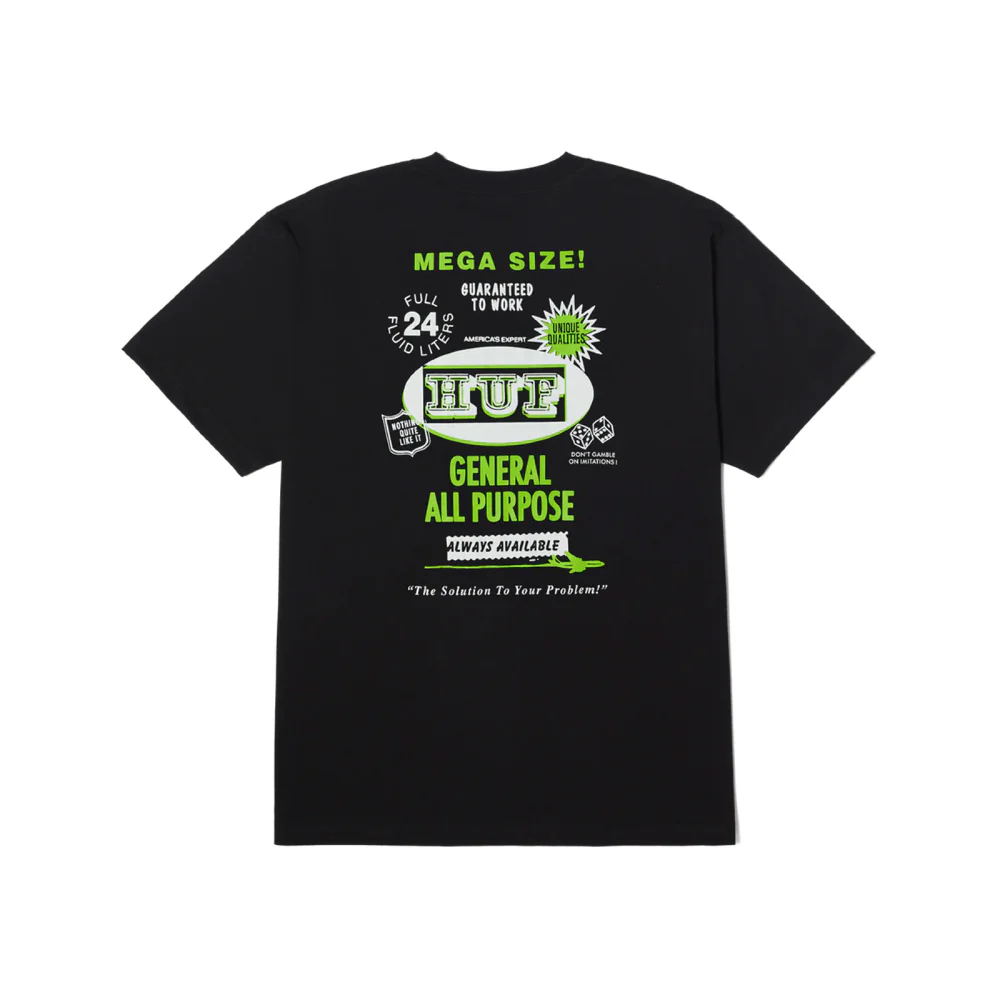 Huf All Purpose T-Shirt Black - Image 2