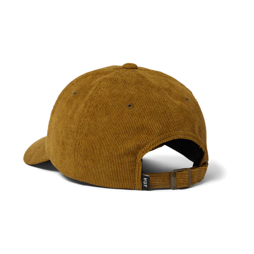 Huf OG Corduroy 6 Panel Curved Hat Moss - Image 2