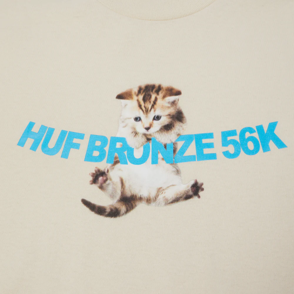 Huf X Bronze56K Hang In There T-Shirt Natural - Image 2