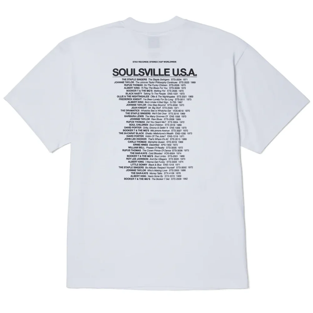 Huf X Stax Soulsville USA T-Shirt White - Image 2
