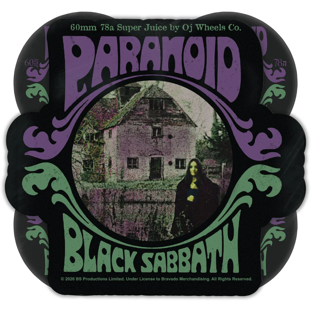 OJ x Black Sabbath Paranoid Super Juice Black 78a 60mm - Image 3