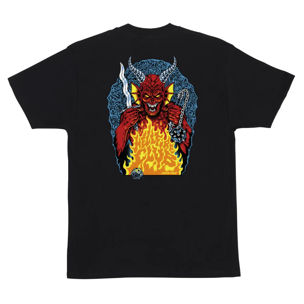 Santa Cruz X Stranger Things Hellfire Pit T-Shirt Black - Image 2